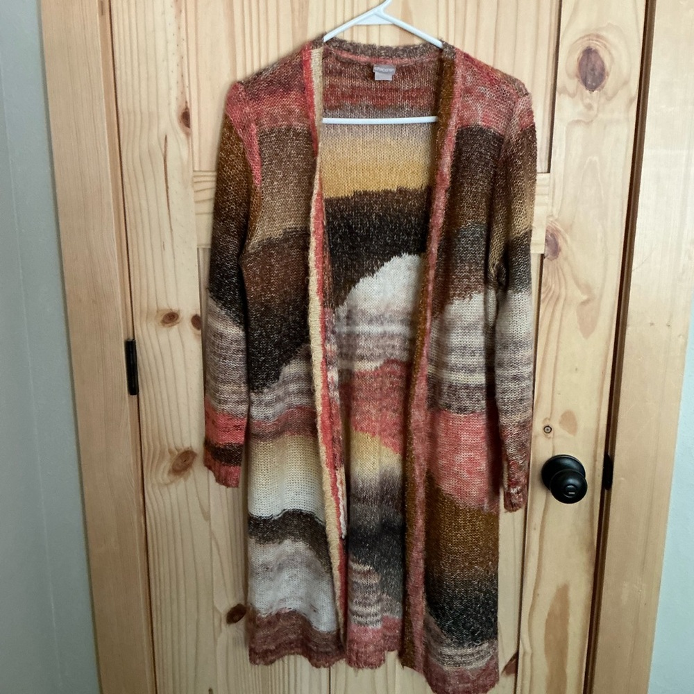 Chicos Fall Colored Open Cardigan